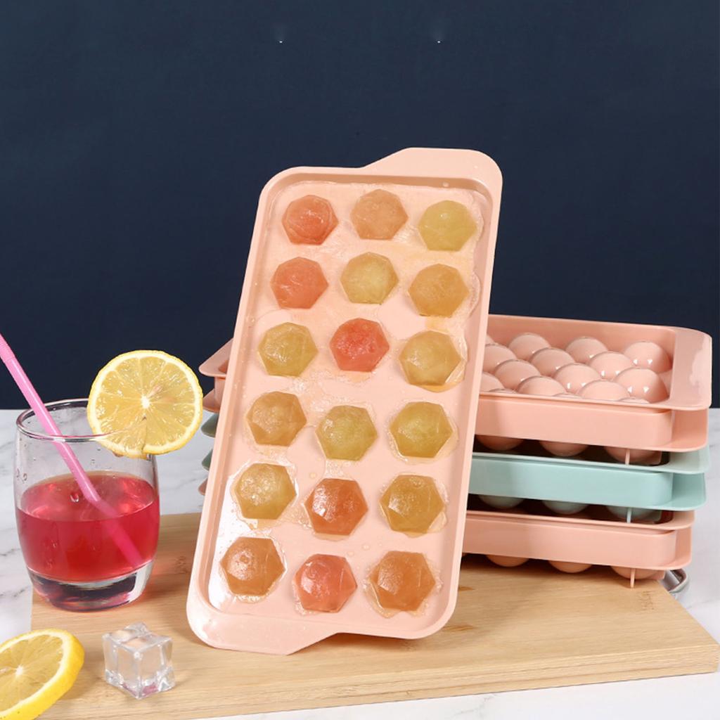 Ice Cube Tray 18 Compartment DIY Ice Cube Molds Mini Ice Storage Box Household Ice Maker Mould for