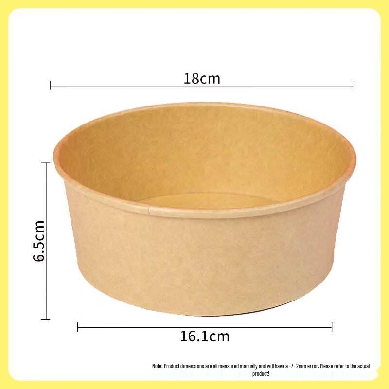 Binfu Disposable Kraft Paper Takeaway Food Containers