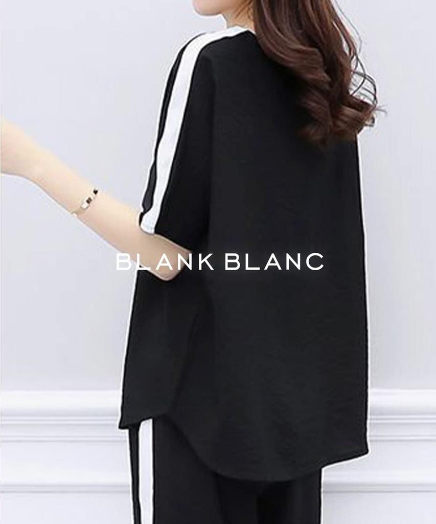Blanc Blanc Top and Bottom Cut and Everyday Office Training Plus Sizes Stylish Set, Sewn, Pants, Striped, Loungewear, Wear, Spring, Summer, Autumn,