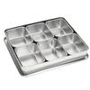 Scatola porta condimenti Ming Chuxing in acciaio inossidabile stile giapponese con coperchio