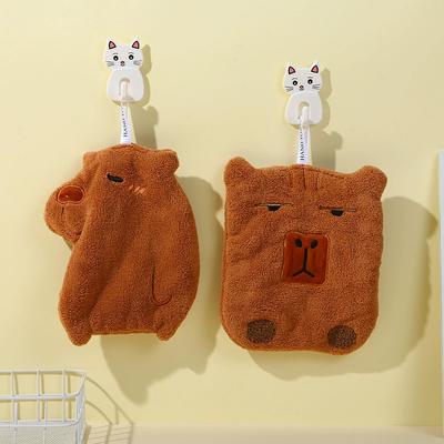 High-efficiency Tableware Cleaning Towel Super Absorbent Cute Capybara Hand Towel Household Microfiber Kitchen Towel
