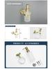 European Luxury Brass Bathroom Set: Knurled Towel Bar, Tissue Holder, Coat Hook, Toilet Brush, Soap Dispenser, Towel Ring.