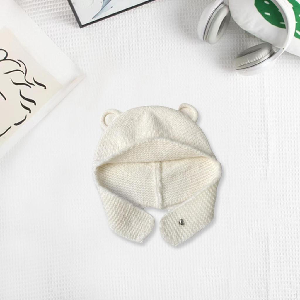 Bear Ear Knit Beanie for Cold Weather Outdoor Activities
