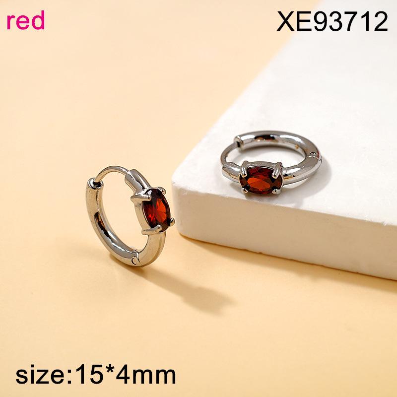 2025 Stylish Titanium Steel Earrings for Women: Lightweight, Luxurious Ear Cuffs with Colorful Zirconia and Unique Design