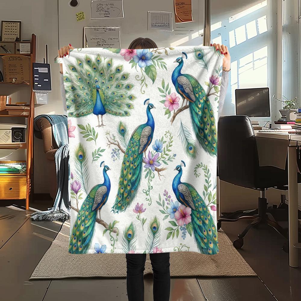 Frische Blumen Pferd Leopardenmuster Flanelldecke Hohe Qualität Bequem für Alle Jahreszeiten Heimdekoration Wärme und Komfort Perfekt für Weihnachtsgeschenke