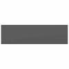 Floating Shelf High Gloss Gray 80 X 23.5 X 3.8 Cm MDF