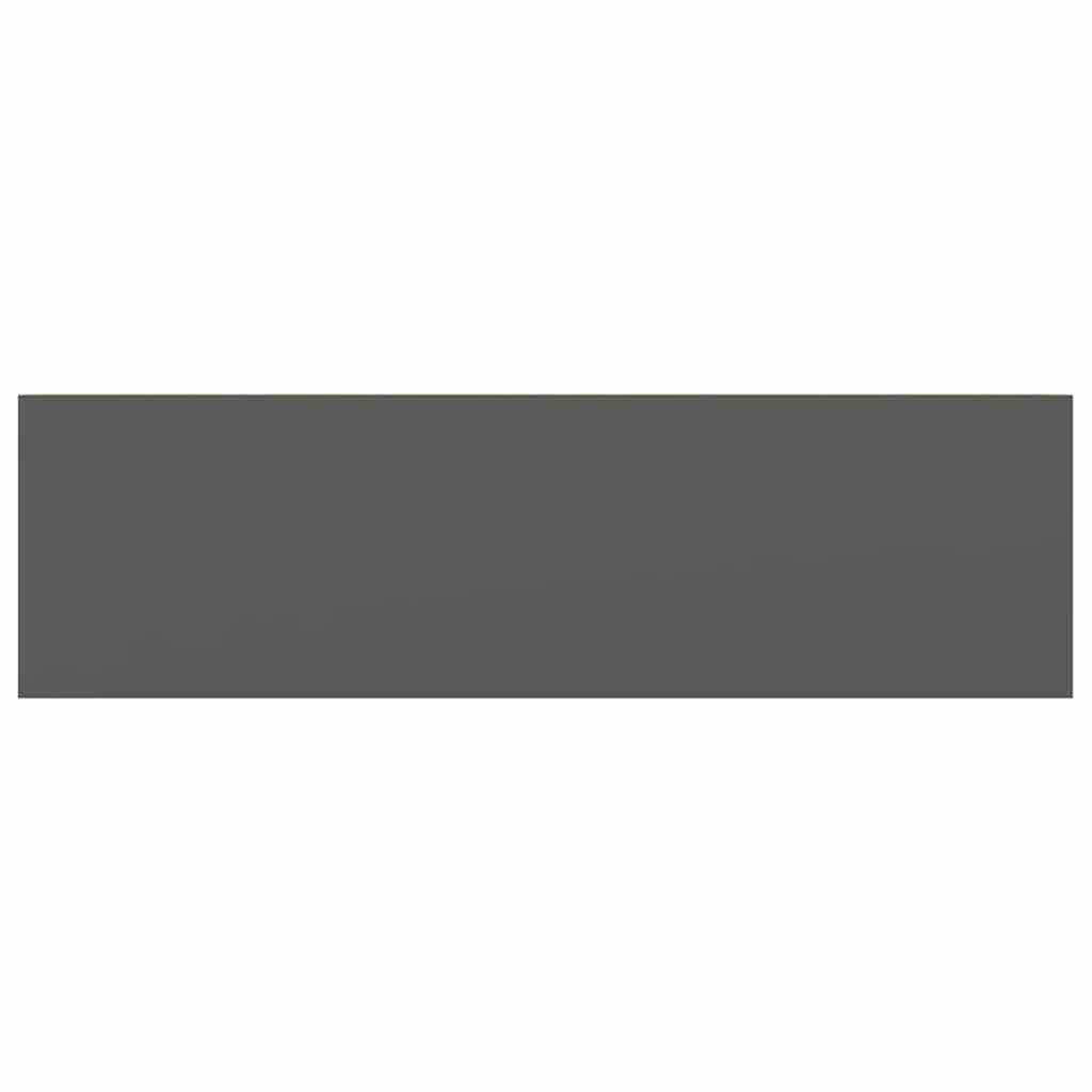 Floating Shelf High Gloss Gray 80 X 23.5 X 3.8 Cm MDF