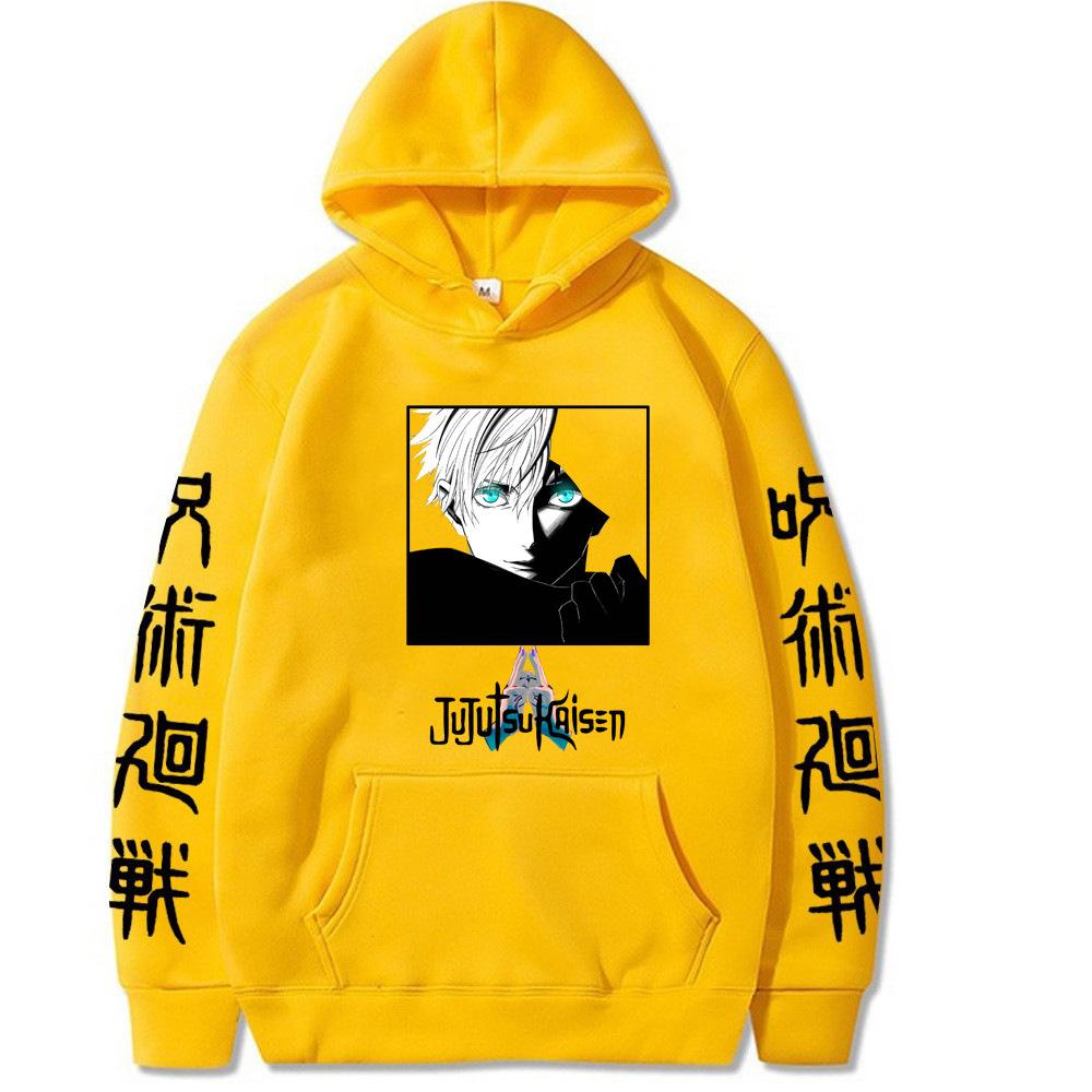 Jujutsu Kaisen Japanischer Anime Grafikdruck Hoodies Vintage Übergroße Kapuzenpullover Lässige Langarm-Hoodies Herren Damen Kleidung