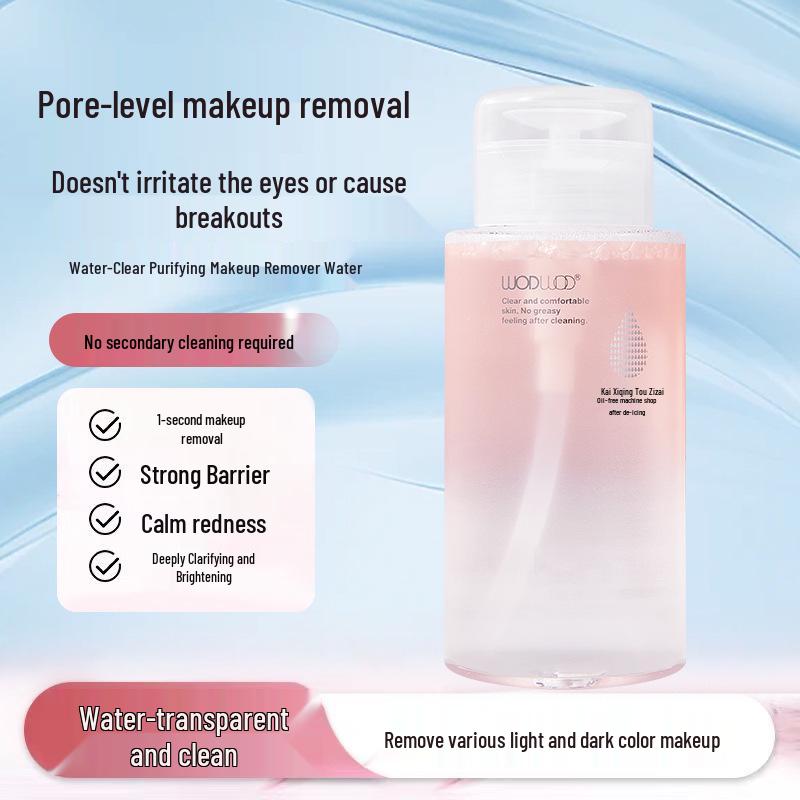 WODWOD Gentle 3-in-1 Makeup Remover Water for Face, Eyes, and Lips - Deep Cleansing and Non-Irritating.