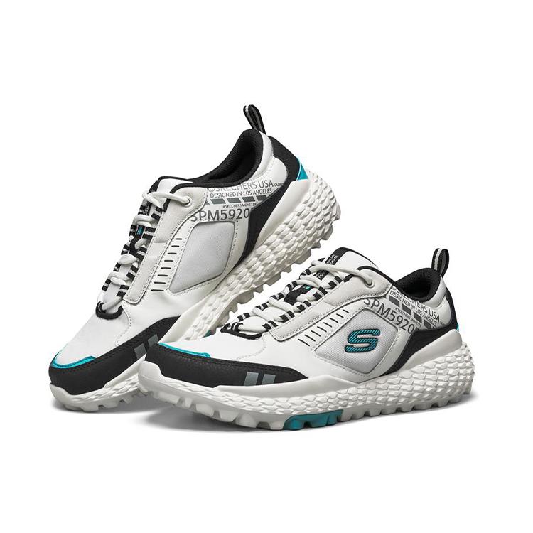 Skechers Monster Cushioned Comfort Mesh Synthetic Leather Low-Top Training Running Shoes Men's 51715