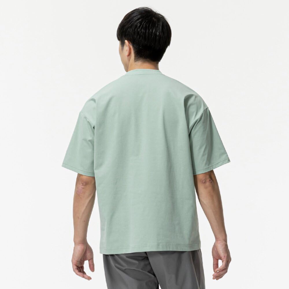 Mizuno Baseball T-Shirt, Unisex, 12JACT81, Frosty Green, Size M, Exclusive to Mizuno Direct Stores