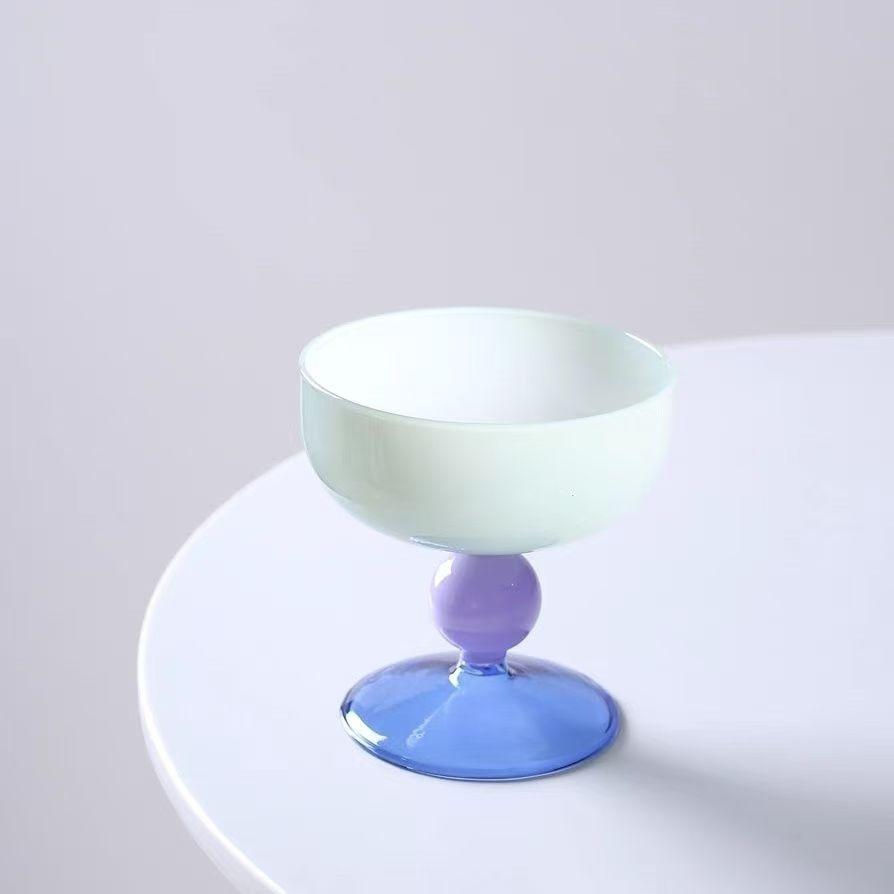 Colorful Glass Bowls Icecream Glass Bowls Creative Kitchen Salad Soup Container Tableware Soup Fruit Bowls Dining Utensils Gifts