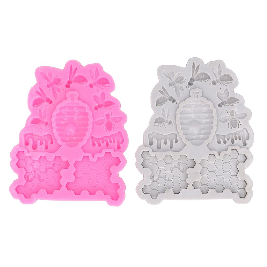 2 Pack Beehive Shape Molds Silicone Baking Mould for DIY Chocolate Dessert Candy Cake Decorating
