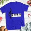 Piano Key Treble Clef  T Shirt Summer  Y2K Funny T-Shirts 100% Cotton Harajuku Tshirt For Men's Casual Tops