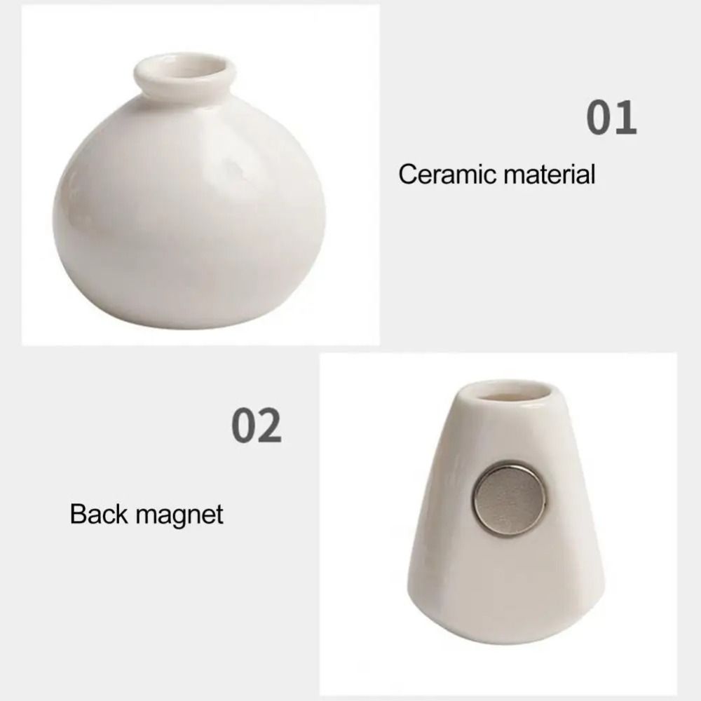 3D Miniature Flower Vase Fridge Sticker Ornament Mini Vase Refrigerator Patch  Home Decoration