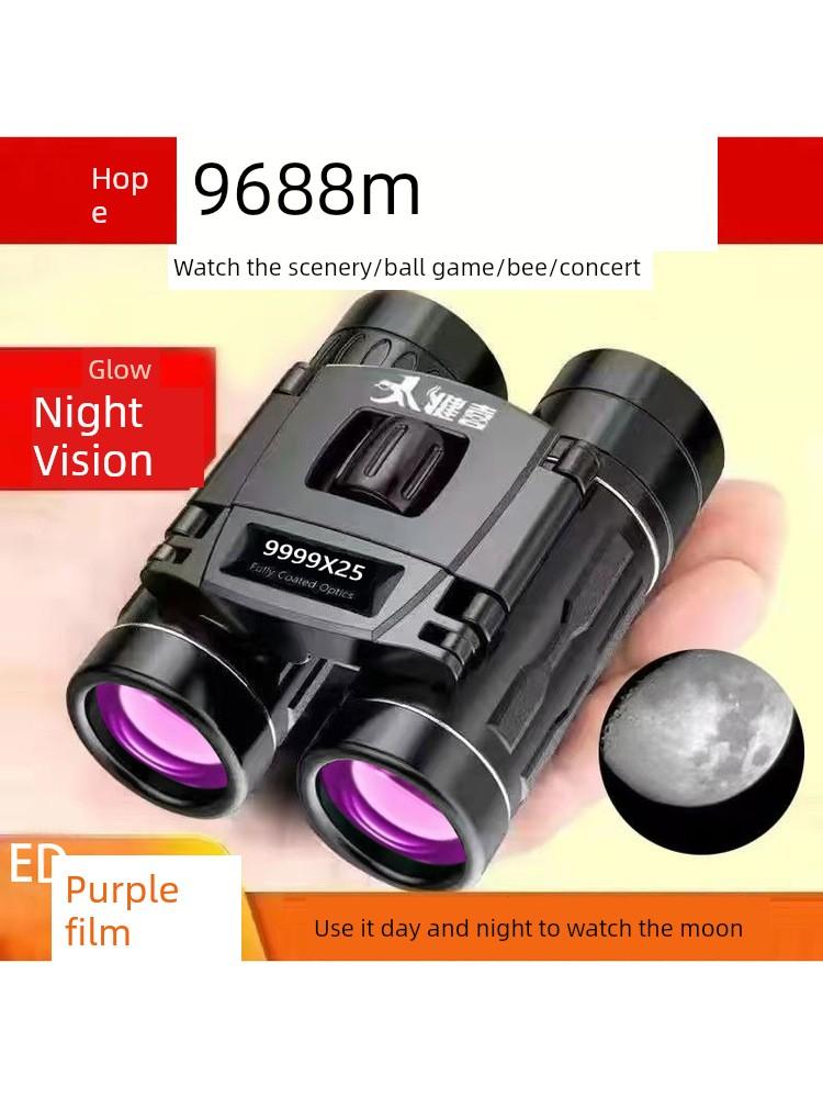Ultra-Clear Metal Binoculars with High Magnification, High-Definition Night Vision, and Photo-Taking Capabilities, Professional-Grade for Concerts
