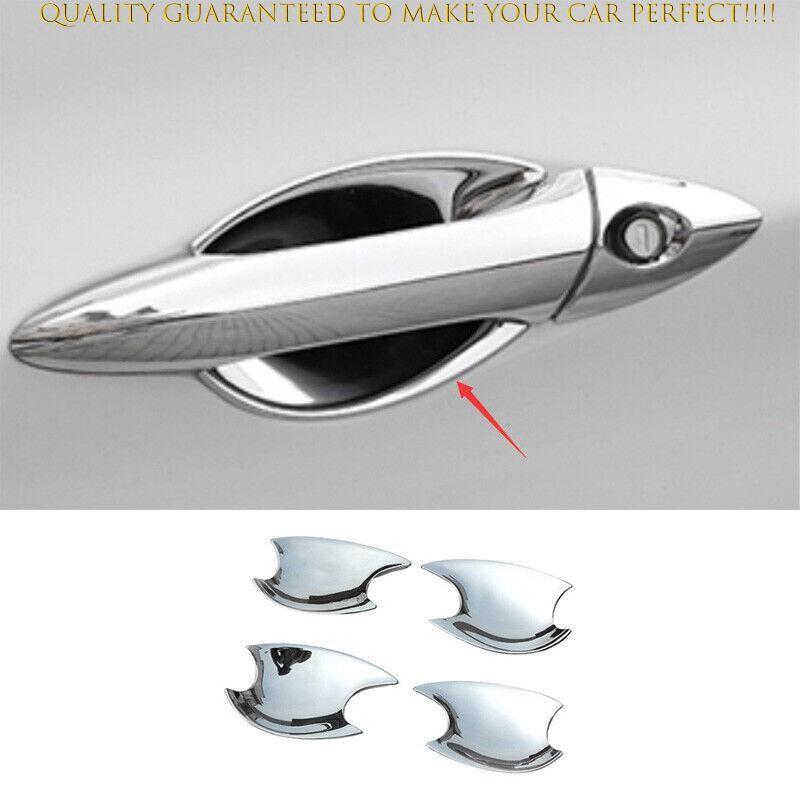 Chrome Glossy Outside Door Bowl Cup Cover Trim 4X For Hyundai Elantra 2011-2016