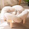 Wooden cat litter indoor pet small sofa bed small climbing frame removable cat litter