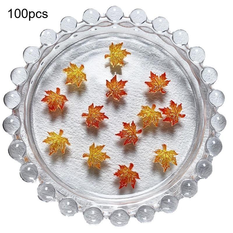[ Resin Maple Leaves] Resin Two-Color Maple Leaves | DIY Materials, Handmade Nail Art, Jewelry Making, Autumn Accessories