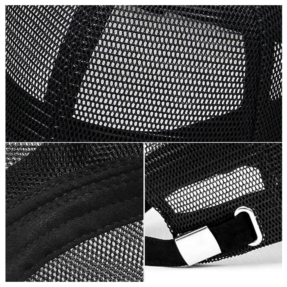 Men Cap Hollow Brim Breathable Mesh Cap Adjustable Comfortable Breathable Cap Outdoor Sunscreen Casual Cap