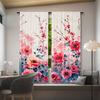 2pcs Floral Bouquet Curtains   Rod Pocket Mount   Vibrant Digital Printed Polyester   Semi-Transparent for Living Room   Bedroom   Ki