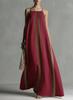 2026 Cross Stripe Women's Summer Maxi Camisole Dress - Loose, Beach Vacation Style, European & American Fashion