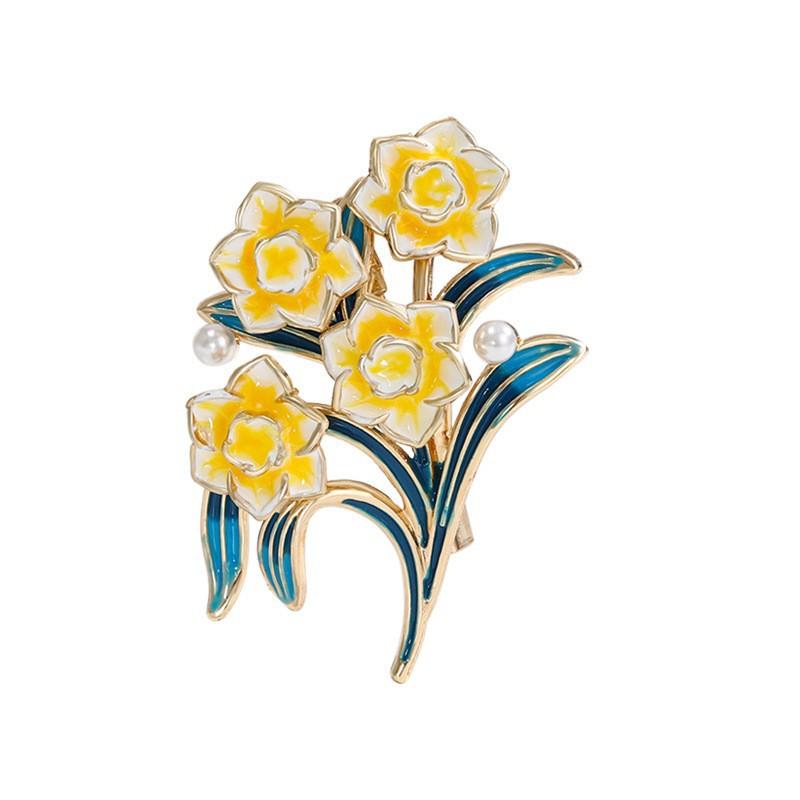 Flower brooch autumn and winter fashion brooch niche high-end design sense pin temperament accessories