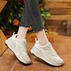 Autumn and Winter Women's Shoes, Women's Sneakers, White Sneakers, Low-top Round-toe Lace-up Casual Shoes