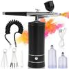 Multifunctional Airbrush Kit with Air Compressor 2 Gears Handheld Nail Charms Wireless Air Brush Rechargeable Portable