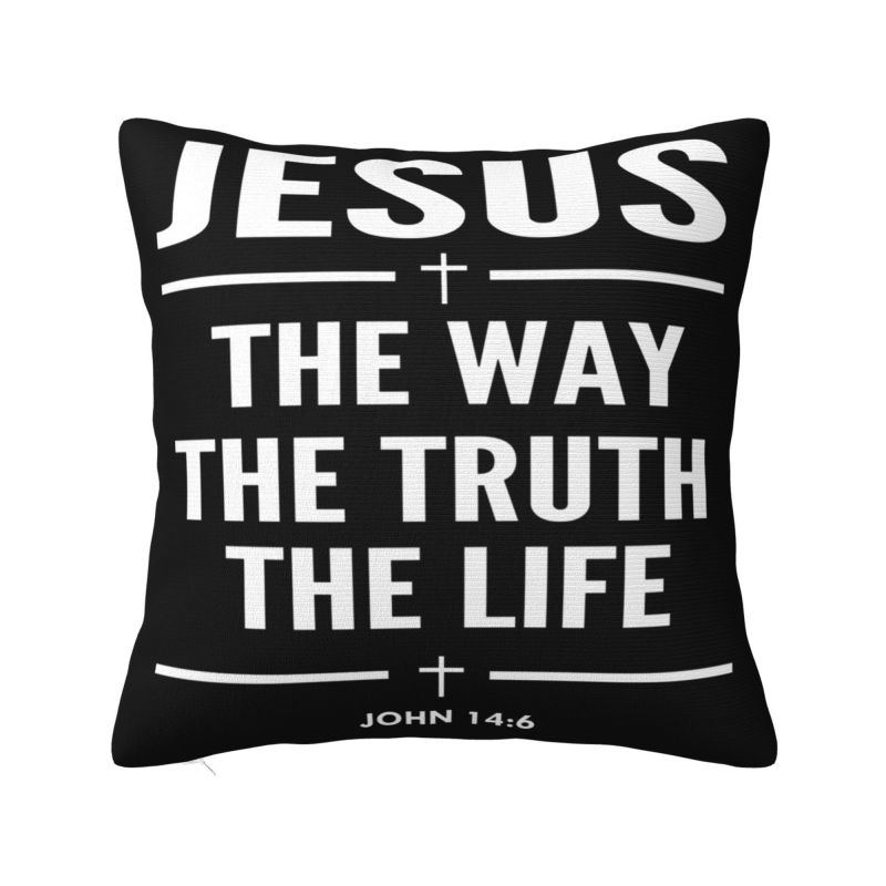 Jesus Saved My Life Cushion Covers Christian Religious Faith Velvet Luxury Pillows Decor Home