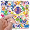 Set of 50 Children's English Cartoon Animal Stickers for Thermos Cups, Phone Cases, Laptops, and Desktops