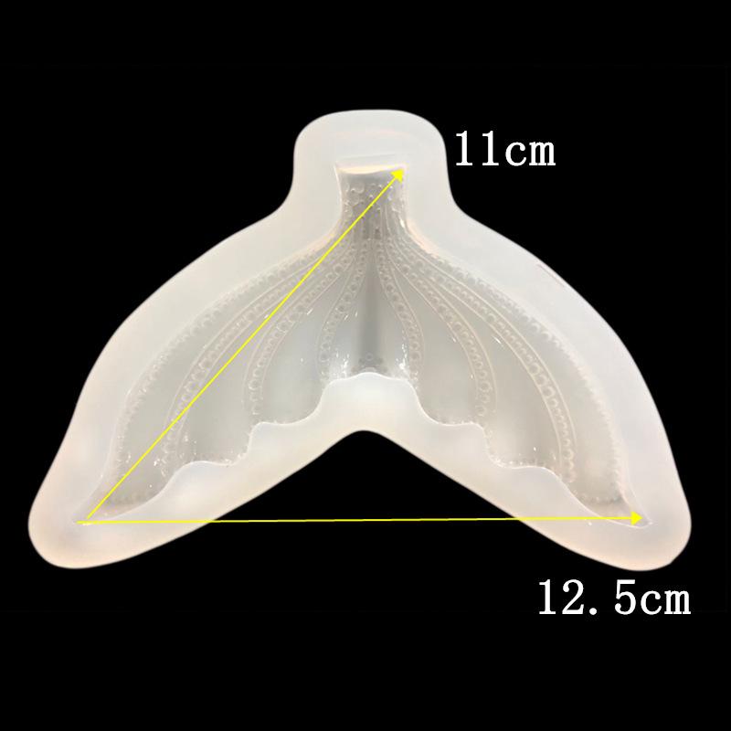 Mermaid Tail Shape DIY Fondant Cake Mold Clay Soft Ceramic Crystal Drop Glue Jewelry Glue Mold