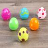 2 Set of 24PCS Easter Egg Decor Painted Open Plastic Eggs Funny Easter Egg Toy Creative Easter Gift Decor for Kids Friends