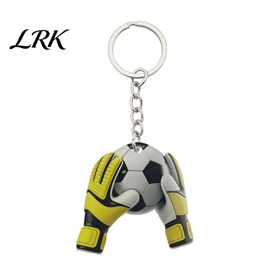 Soccer Glove Keyring Keychain Pendant, Football Goalkeeper Gloves Ball Design Key Chain, Lover Accessory Holder Realistic Sports for Fans Backpack