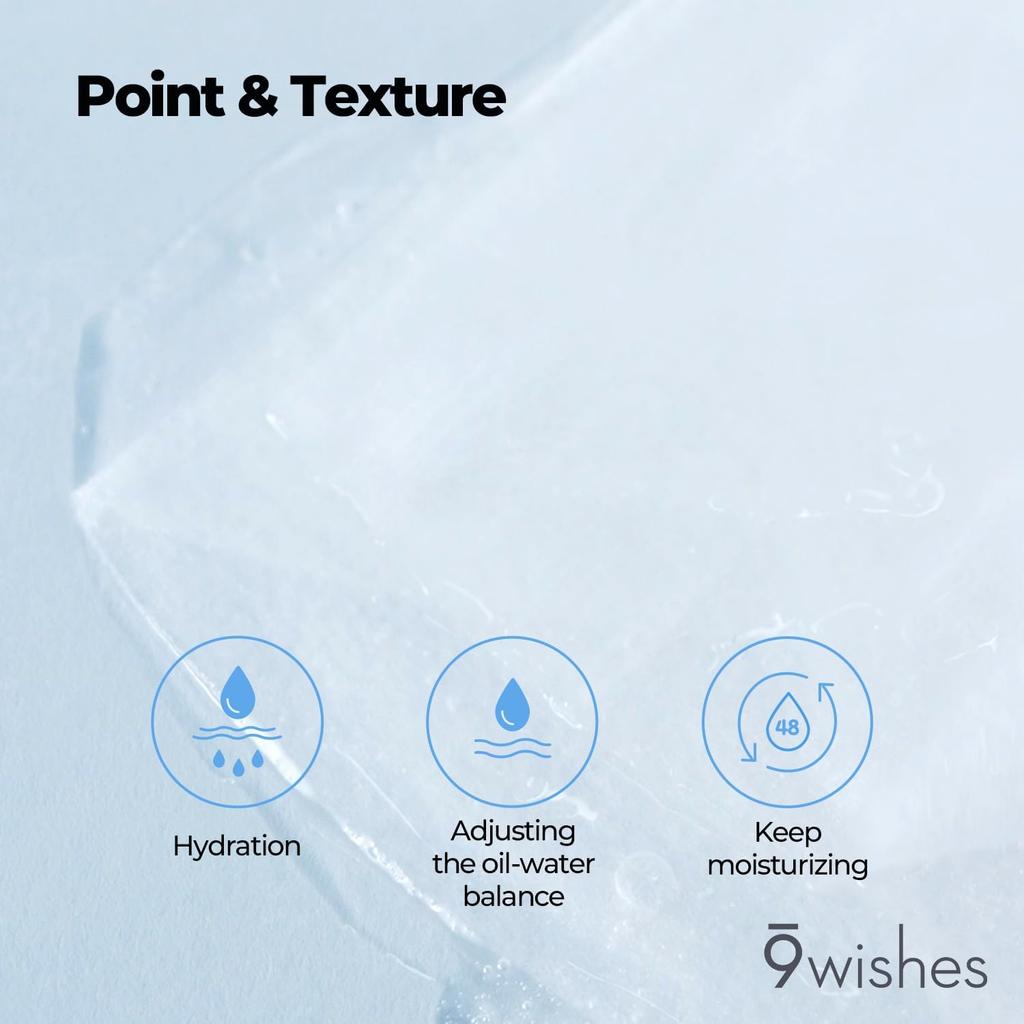 9WISHES Hydra Ampullen Tuchmaske 25ml*5 Stück