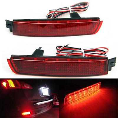 2 Stück 12V Auto Heckstoßstange LED Reflektor Rote Linse Rückbremsleuchte FX35/FX37/FX50