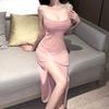 Fan Lei, teasing long dress, transparent suspenders, erotic underwear, passion, pure desire, mesh clothing, one-piece temptation