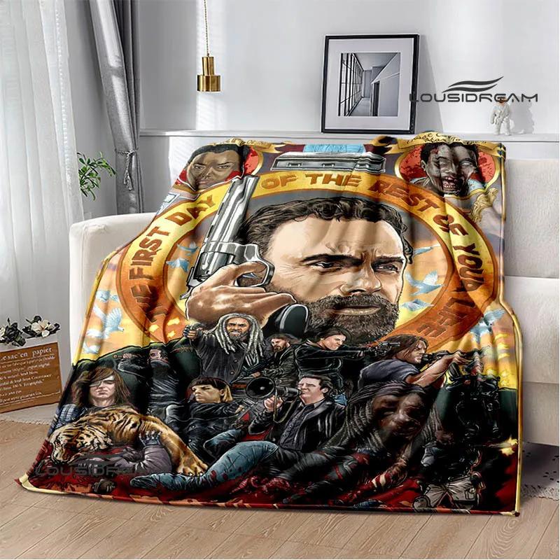 The Walking Dead Print Throw Blanket Soft Flannel Picnic Blanket Warm Cozy Bed Linen Birthday Gift