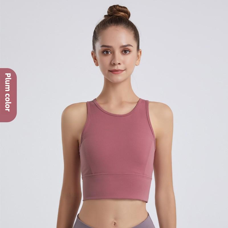 Women's sleeveless yoga exercise breathable top