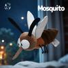 25cm Cute Summer Mosquito Plush Toys Cute Stuffed Bug with Angry Face Fluffy Mosquito Dolls Room Decor Children Birthday Gifts