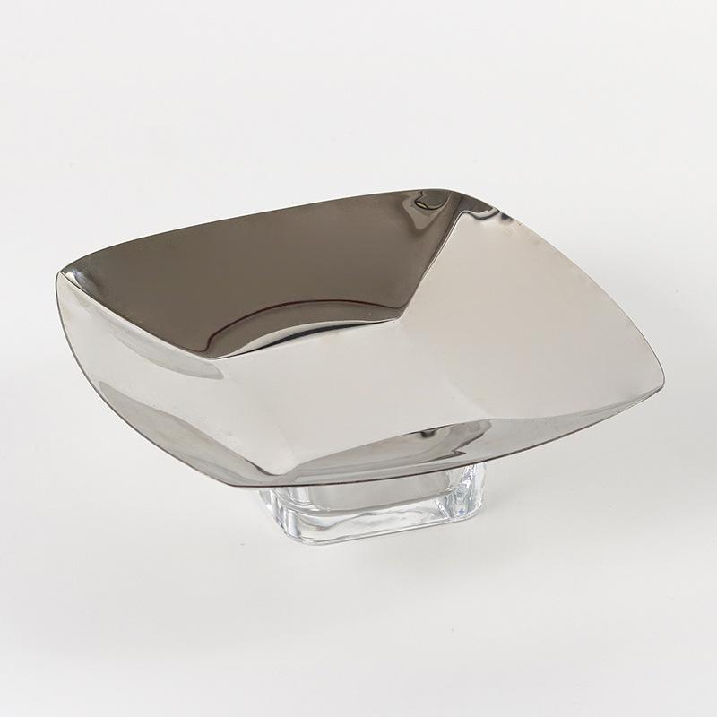 Nordisch Minimalistisch Weiche Dekoration Metall Kristall Obstschale Ornamente Musterzimmer Designer Exquisite Desktop Passende Handwerkskunst