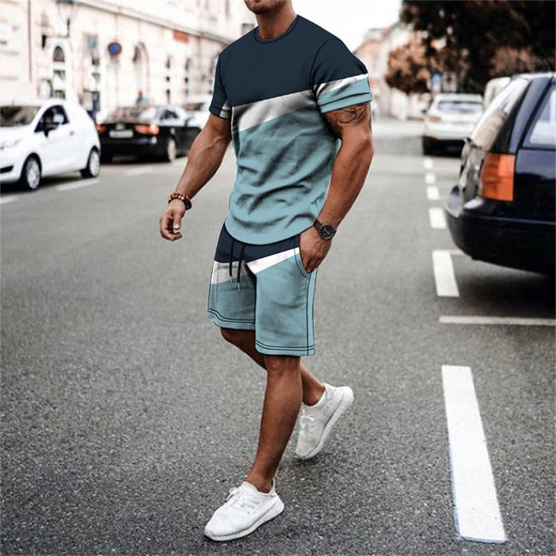 

T Beach Pants Set Summer Casual Men s Short Set Tracksuit for Streetwear Plus Size