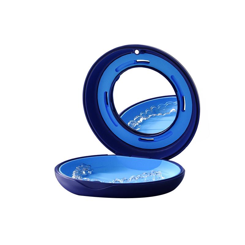 

Ортодонтический кейс Стоматологический бокс для ретейнера для невидимых брекетов с зеркалом Защита для рта Хранение зубных протезов Кейс для элайнеров Организация гигиены полости рта синий