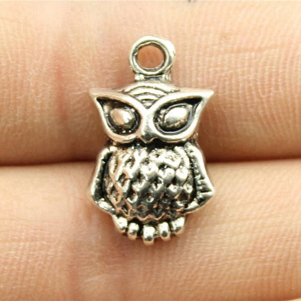 

Подвеска в виде совы, Женские украшения, Этнические материалы A25-10pcs-20x12mm