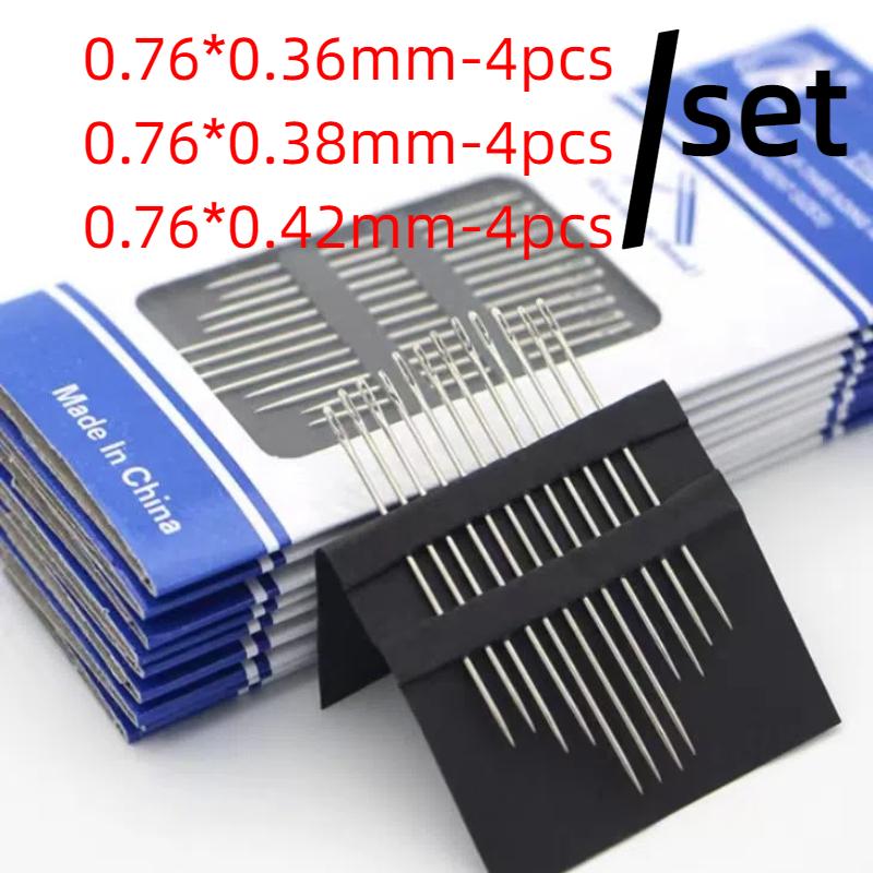 12/24/36Pcs Blind Needle Elderly Needle-side Hole Hand Household Sewing Stainless Steel Sewing Needless Threading Diy Jewelry