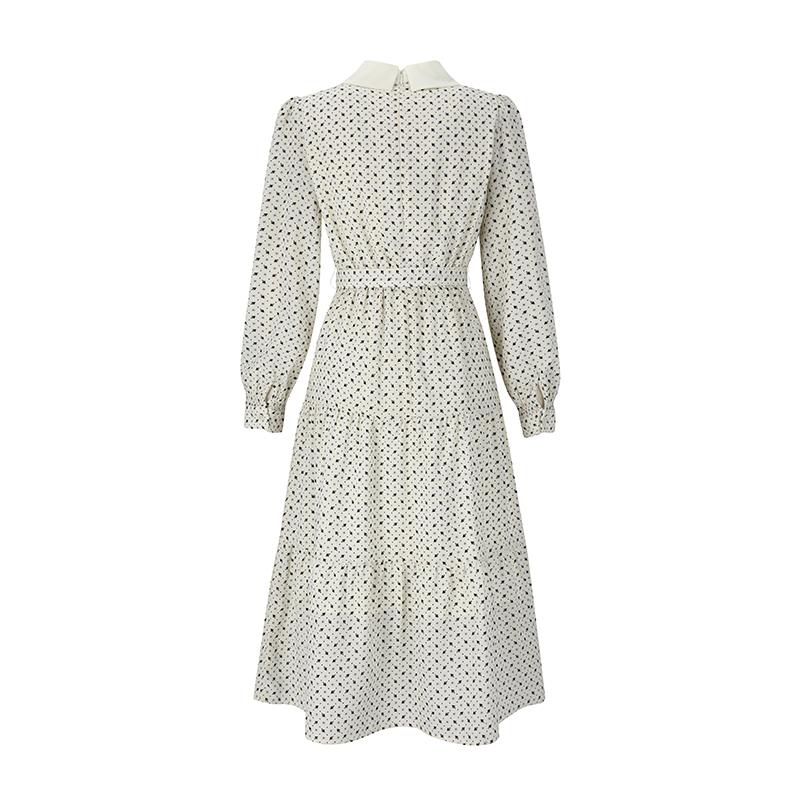 SOUP Pattern Print Belted Long Dress (Sz3Op82)