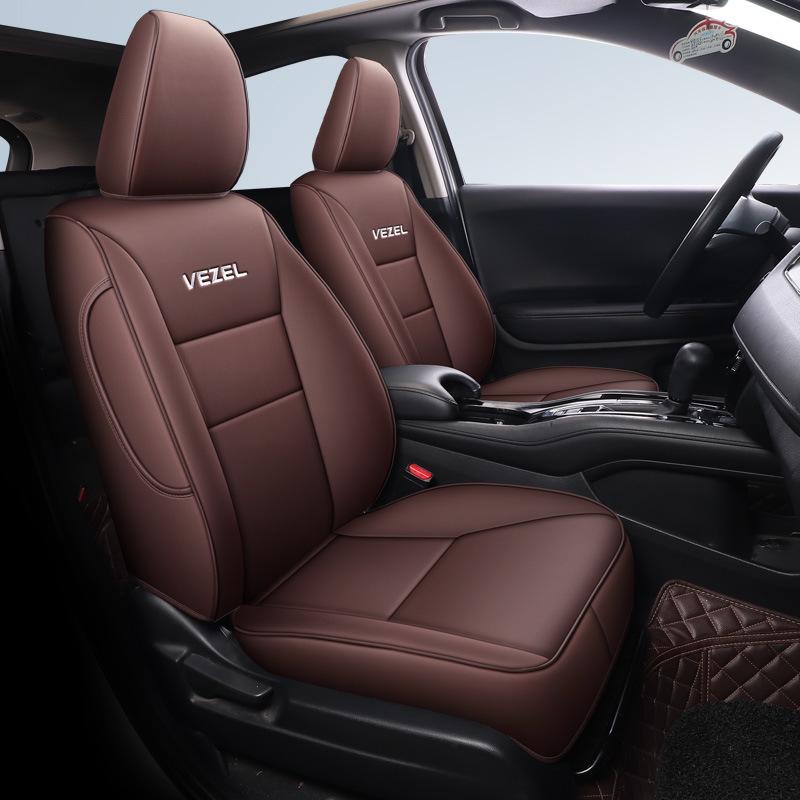 NT Custom Fit Leather Seat Cover for Honda Vezel - Stylish & Sporty, All-Season Compatible.