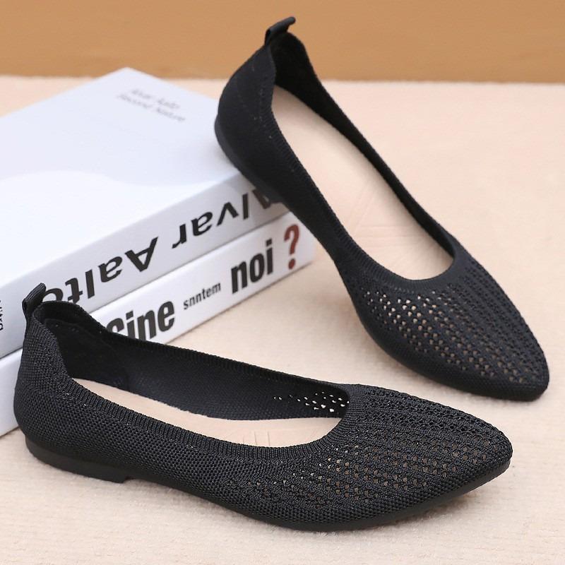 Women's shoes summer casual shoes comfortable breathable single shoes lightweight pointed single shoes versatile shoes women's