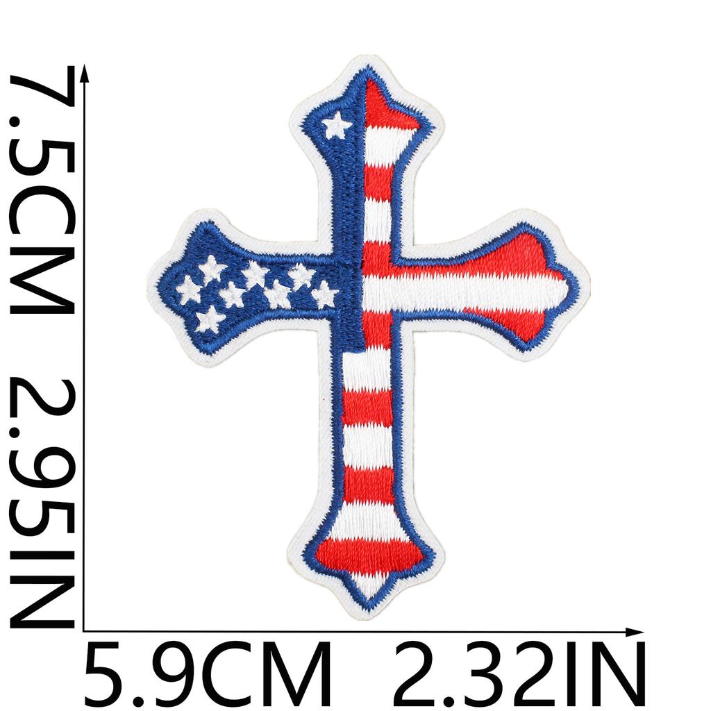 American National Day Cake Embroidery Cloth Sticker Bag Decoration Patch Sticker Independence Day Love Eagle Computer Embroidery Label