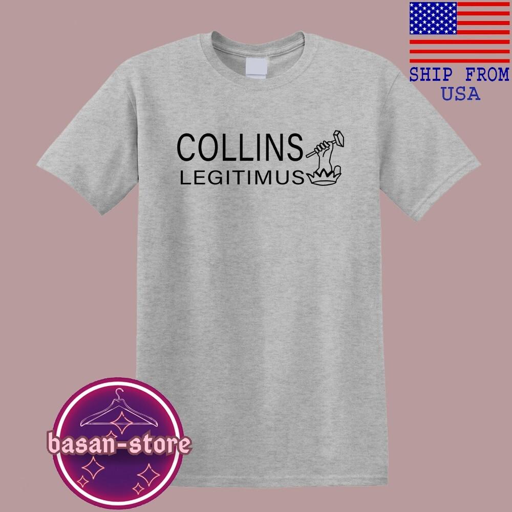 Collins Legitimus Crown and Hammer Axe Men#039;s Grey Size S5XL Unisex T-Shirt L